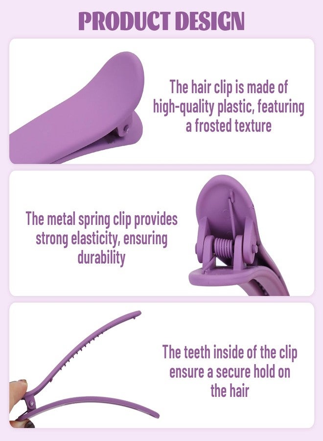 Dizila 20 Pieces / 10 Pairs Long Oversized Matte Plastic Hair Clips for Hair Salon Styling Sectioning Duckbill Hair Clips Barrettes Pins Accessories for Women Girls - Image 3